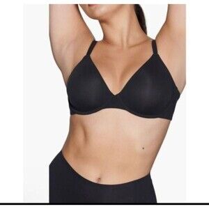 Skims Fits Everybody Unlined Underwire Bra Onyx Size 32DDD